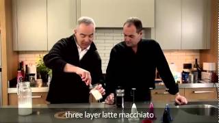 aerolatte  milk frother makes three layer caffè latte macchiato [upl. by Demetre]