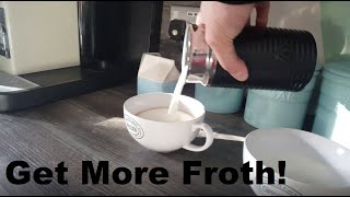 How to Get More Froth from Your Nespresso Coffee Aeroccino  Nespresso tips and help [upl. by Fitzgerald]