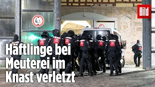 Gefängnismeuterei Polizei stürmt Knast in Thüringen  JVA Untermaßfeld [upl. by Kemp]